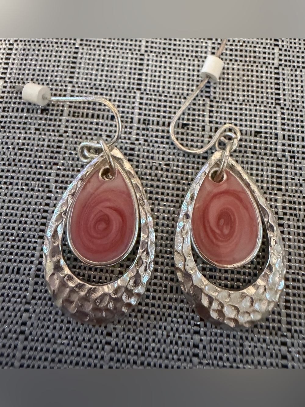 Kendra Scott Teardrop Earrings with Pink Swirl Inlay - Women Jewelry